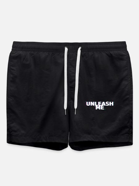 UNLEASH ME Glitch Shirt – Bold Streetwear - Swim Trunks - black