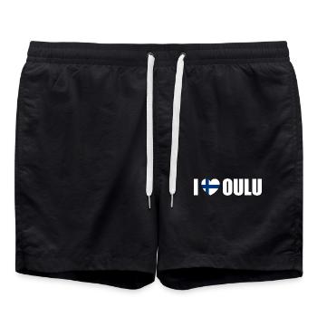 J’adore Oulu Finlande - Short de bain - noir - Devant - AI Model Male 185 light (185cm)