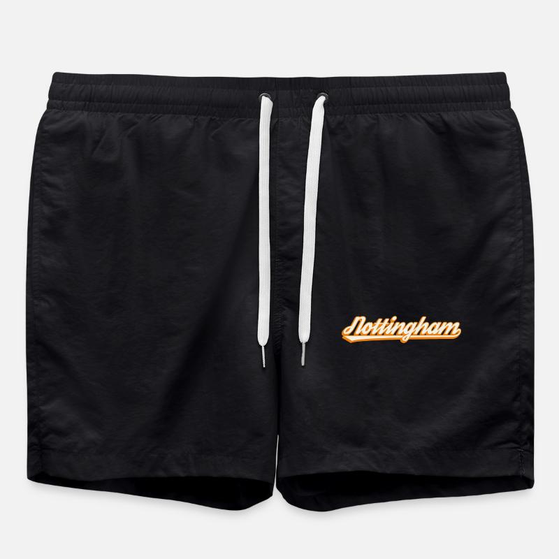 Nottingham Orange Script - Swim Trunks - black