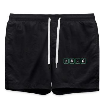 Father - Tableau Périodique, Design Original - Short de bain - noir - Devant - AI Model Male 185 light (185cm)