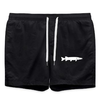 Attaque du brochet : Conception puissante de poisson prédateur - Short de bain - noir - Devant - AI Model Male 185 light (185cm)
