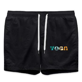 Yoga - Badeshorts - Schwarz - Vorne - AI Model Male 185 light (185cm)