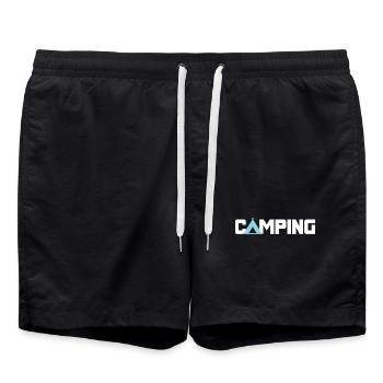 Camping tente vacances de camping-car amateur - Short de bain - noir - Devant - AI Model Male 185 light (185cm)