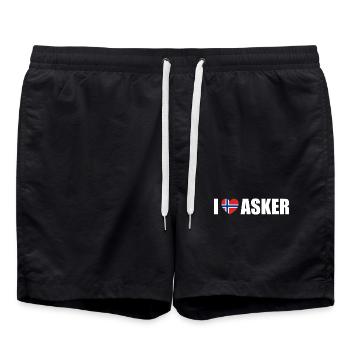 J’adore Asker Norvège - Short de bain - noir - Devant - AI Model Male 185 light (185cm)