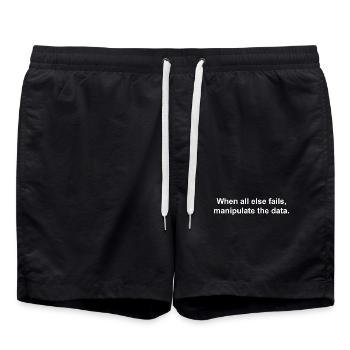 Data Science Statistik Data Scientist Statisticia - Badeshorts - Schwarz - Vorne - AI Model Male 185 light (185cm)