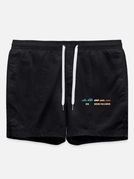 Wohnwagen camping ich meine follower - Badeshorts - Schwarz