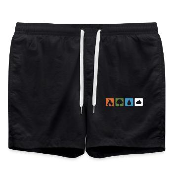 Elemente - Badeshorts - Schwarz - Vorne - AI Model Male 185 light (185cm)