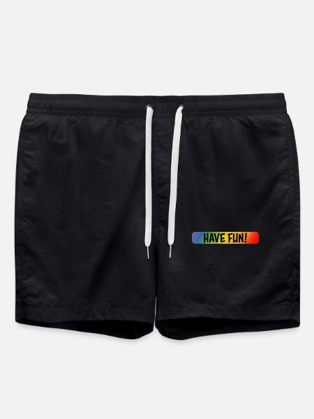 rainbow have fun - Swim Trunks - black