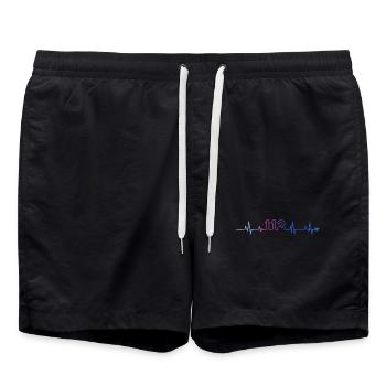 112 - Short de bain - noir - Devant - AI Model Male 185 light (185cm)
