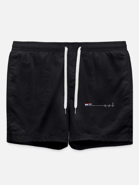 Dutch Bicycle Heartbeat - Swim Trunks - black