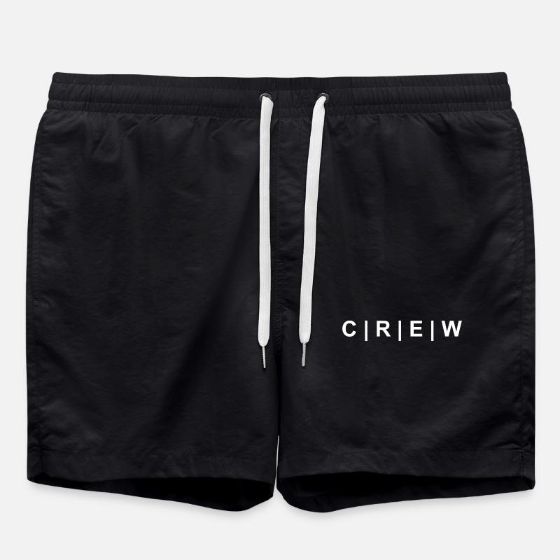CREW blanc - Short de bain - noir