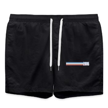 Vintage-Kaffee 20-jährige Zwanziger-Party 2006 - Badeshorts - Schwarz - Vorne - AI Model Male 185 light (185cm)