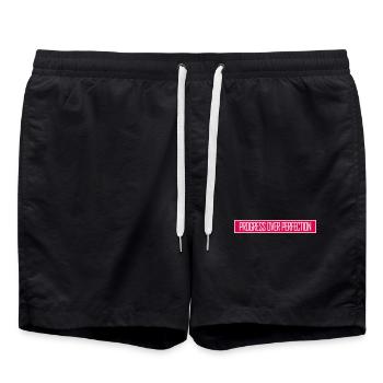 Le progrès au-dessus de la perfection Motivation Mentalité - Short de bain - noir - Devant - AI Model Male 185 light (185cm)