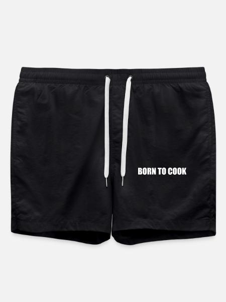 Born to Cook Kitchen Statement - Swim Trunks - black