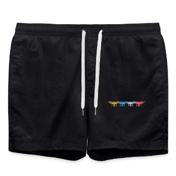 Drone Vintage Drones Rétro - Short de bain - noir - Devant - AI Model Male 185 light (185cm)