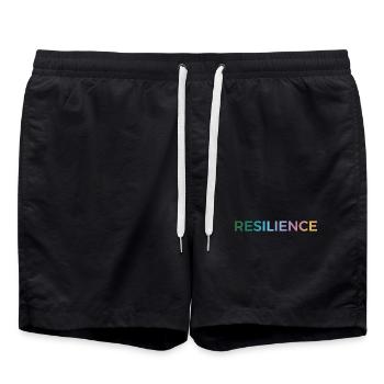 Resilienz Gradient Typo - Badeshorts - Schwarz - Vorne - AI Model Male 185 light (185cm)