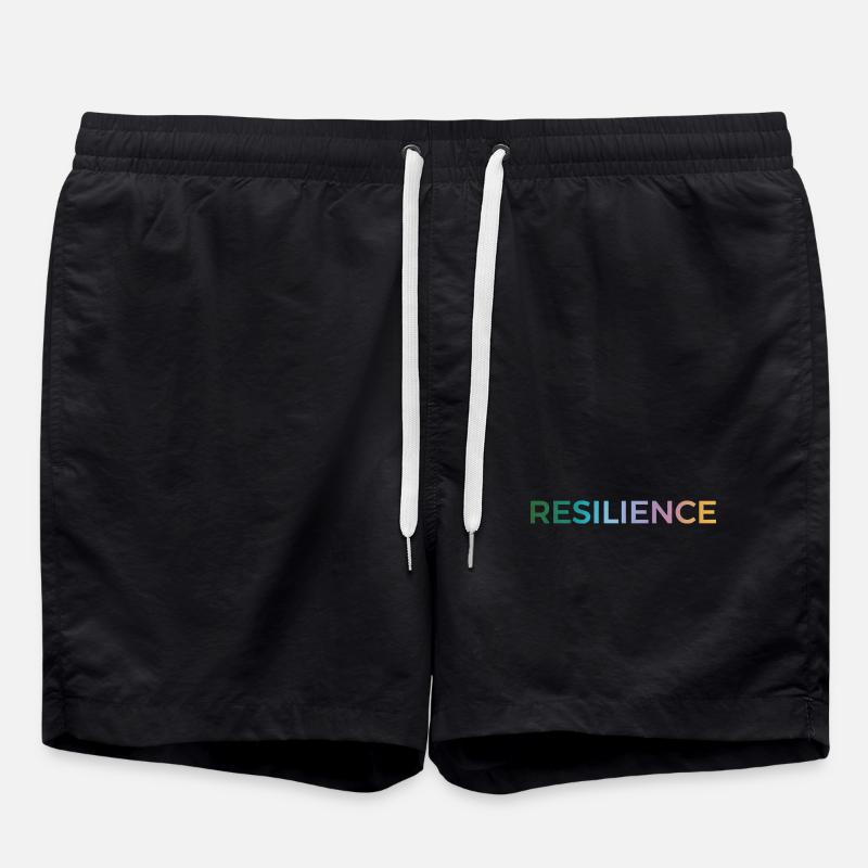 Resilience Gradient Typo - Swim Trunks - black