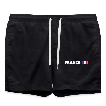 Frankreich Fan - Badeshorts - Schwarz - Vorne - AI Model Male 185 light (185cm)