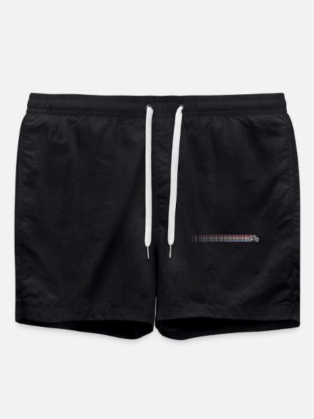 Gradient Barcode Sunset - Swim Trunks - black
