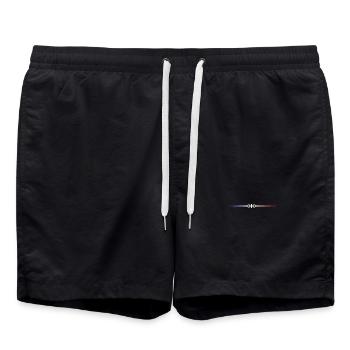 drapeau français - Short de bain - noir - Devant - AI Model Male 185 light (185cm)
