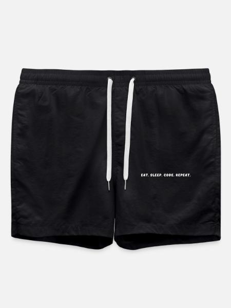 Eat-_Sleep-_Code-_Repeat- - Short de bain - noir