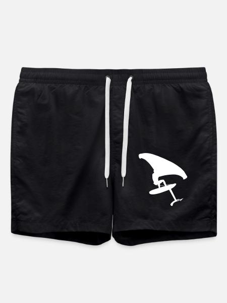 Dynamic wingsurfer on the water - Swim Trunks - black