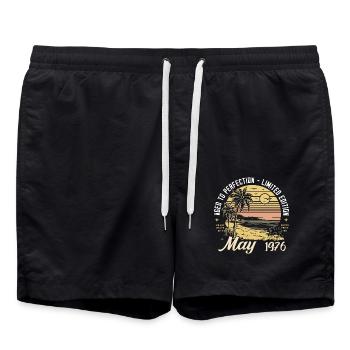 Legendary since May 1976, May 1976 - Swim Trunks - black - Front - AI Model Male 185 light (185cm)