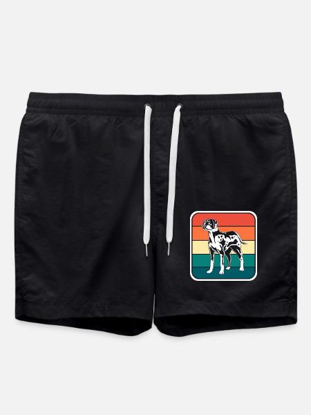 Catahoula Dog - Swim Trunks - black