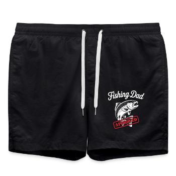 Bester Angelpapa Best Fishing Dad Approved - Badeshorts - Schwarz - Vorne - AI Model Male 185 light (185cm)