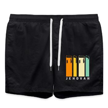 Yeshua Jude Jüdisch Judentum - Badeshorts - Schwarz - Vorne - AI Model Male 185 light (185cm)
