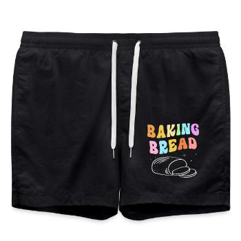 Bäcker Bäckerin Backen - Badeshorts - Schwarz - Vorne - AI Model Male 185 light (185cm)