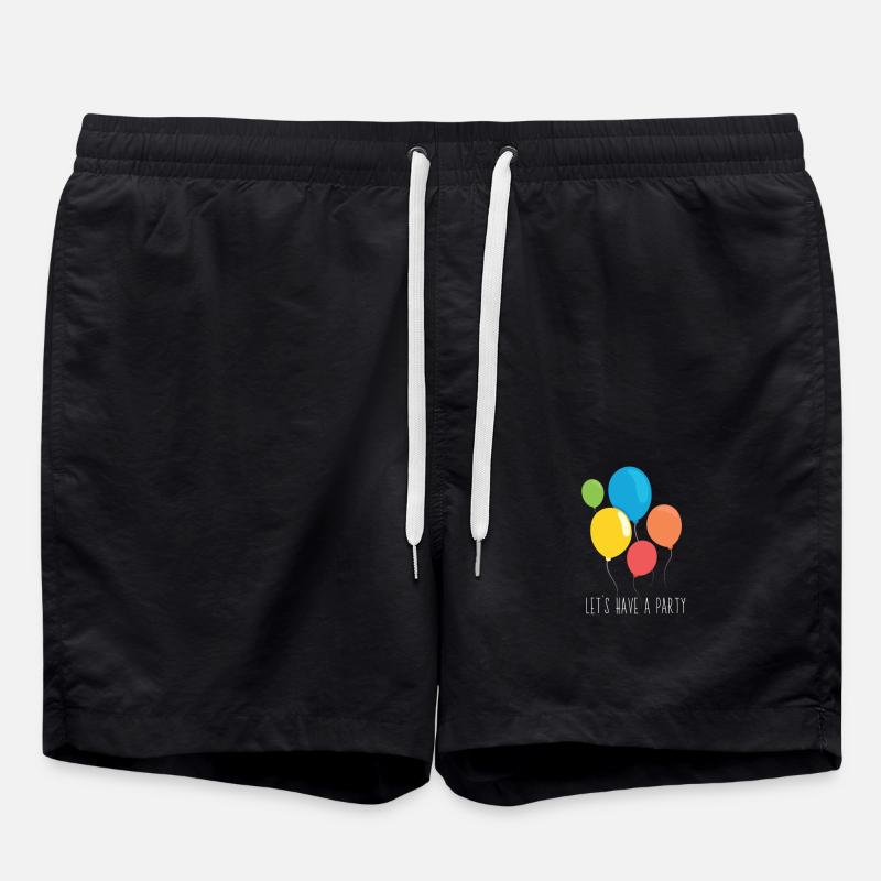 let's have a party - Swim Trunks - black