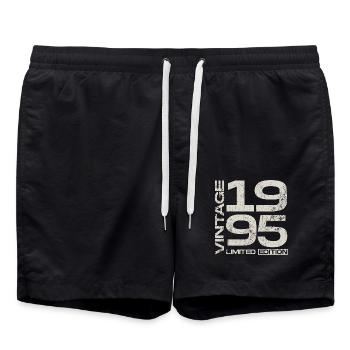 Vintage 1995 Born Vintage Cadeau d’anniversaire - Short de bain - noir - Devant - AI Model Male 185 light (185cm)
