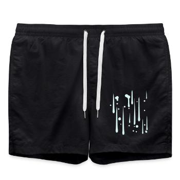 gouttes de pluie graffiti spray cool tenir noir - Short de bain - noir - Devant - AI Model Male 185 light (185cm)