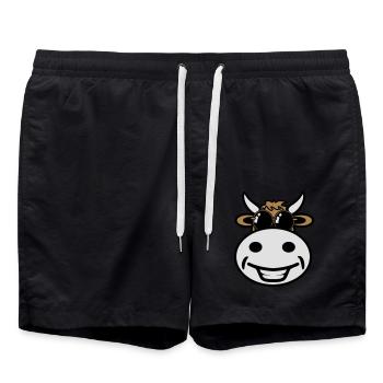 Kuh witzig Sonnenbrille - Badeshorts - Schwarz - Vorne - AI Model Male 185 light (185cm)