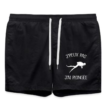 Je Peux Pas J'ai Plongée - Short de bain - noir - Devant - AI Model Male 185 light (185cm)
