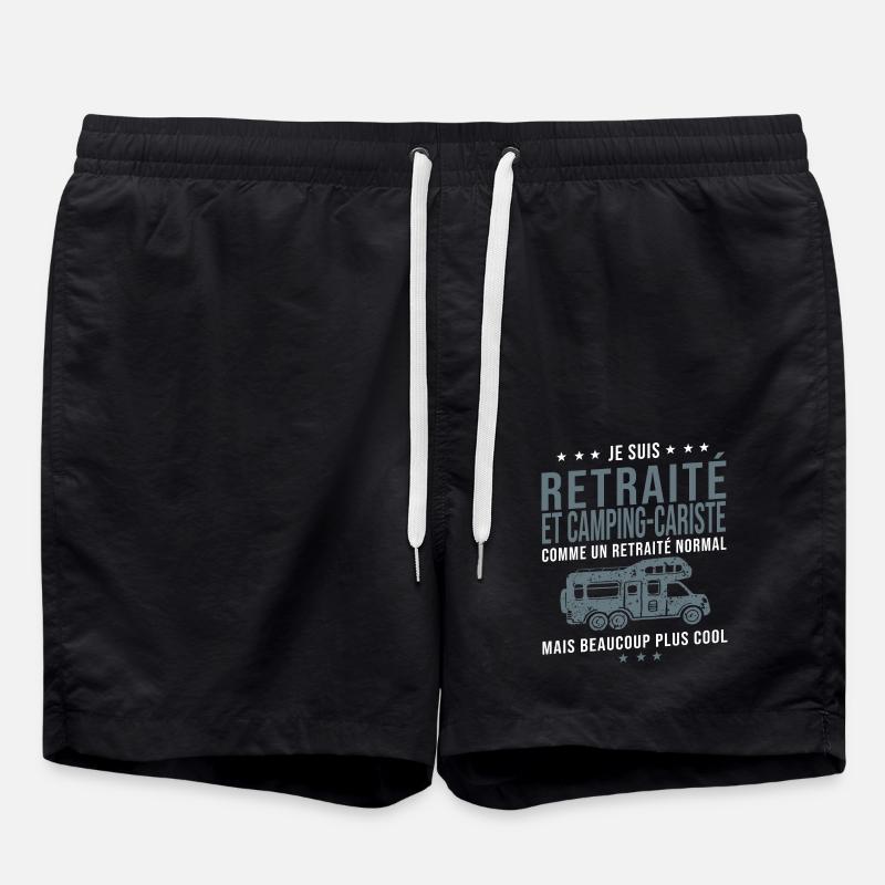 camping car retraité cadeau humour camping-car - Short de bain - noir