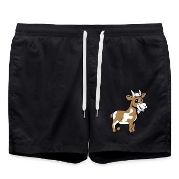 Les chèvres râlent - Short de bain - noir - Devant - AI Model Male 185 light (185cm)