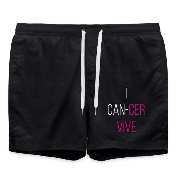 Breast Cancer Breast Cancer Run Breast Cancer Loop - Swim Trunks - black - Front - AI Model Male 185 light (185cm)