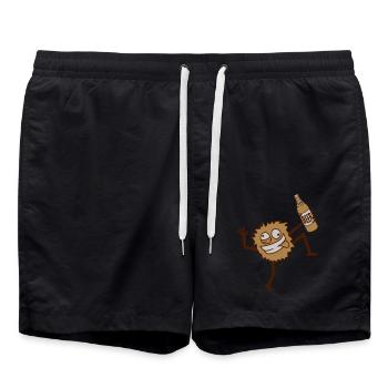 Monstre de bière de fête - Short de bain - noir - Devant - AI Model Male 185 light (185cm)