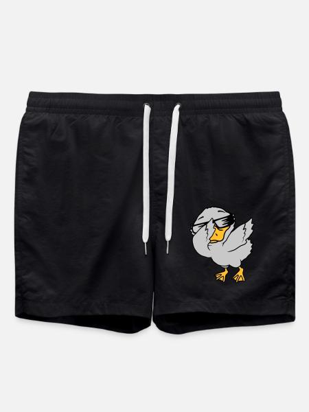 Dabbing Party Ducklings Cool - Swim Trunks - black