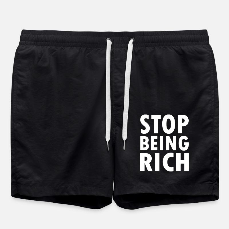 Stop being rich - Badeshorts - Schwarz