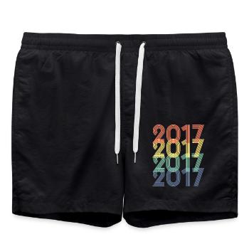 Cool Retro 2017, 6 ans, 6ème anniversaire Enfants - Short de bain - noir - Devant - AI Model Male 185 light (185cm)