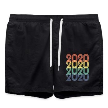 Cool Retro 2020, 3 ans, 3ème anniversaire Enfants - Short de bain - noir - Devant - AI Model Male 185 light (185cm)