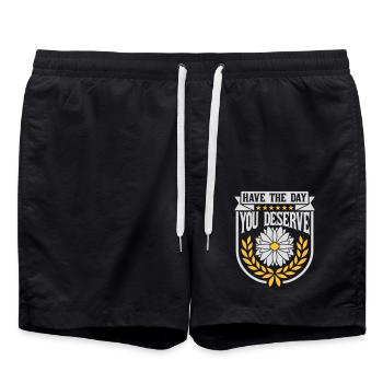 the day you deserve - Badeshorts - Schwarz - Vorne - AI Model Male 185 light (185cm)