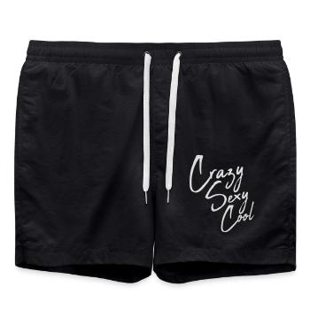 design cool sexy fou - Short de bain - noir - Devant - AI Model Male 185 light (185cm)