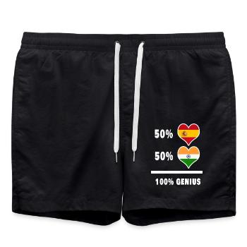 génie / cadeau de l’Inde et de l’Espagne - Short de bain - noir - Devant - AI Model Male 185 light (185cm)