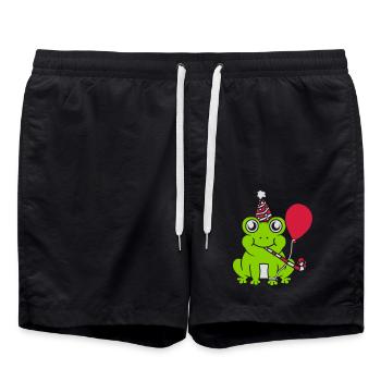 Célébrez l’anniversaire Party Frog - Short de bain - noir - Devant - AI Model Male 185 light (185cm)