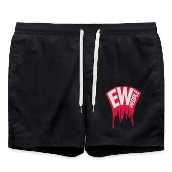 ew people lustiges Zitat - Badeshorts - Schwarz - Vorne - AI Model Male 185 light (185cm)