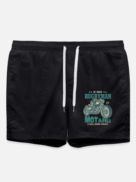 rugby motard parfait rugbyman parfait - Short de bain - noir